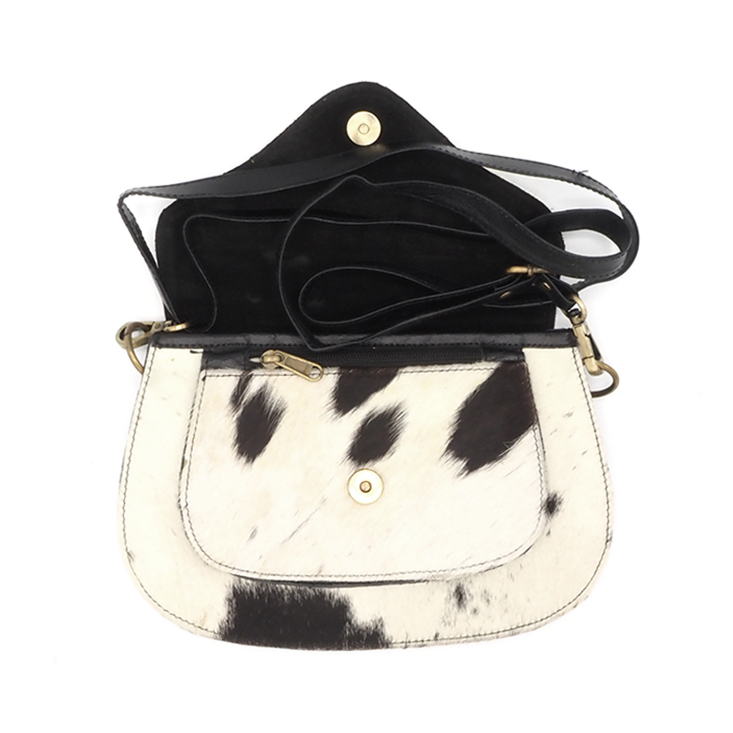 Lederen schoudertas/crossbody koeienhuid