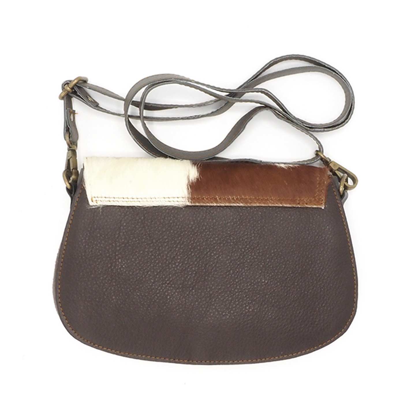 Lederen schoudertas/crossbody koeienhuid