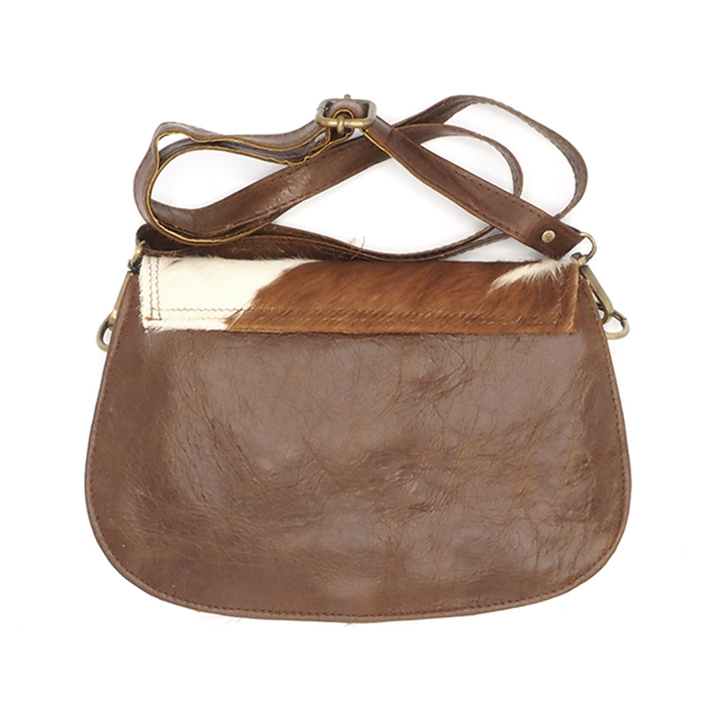 Lederen schoudertas/crossbody koeienhuid