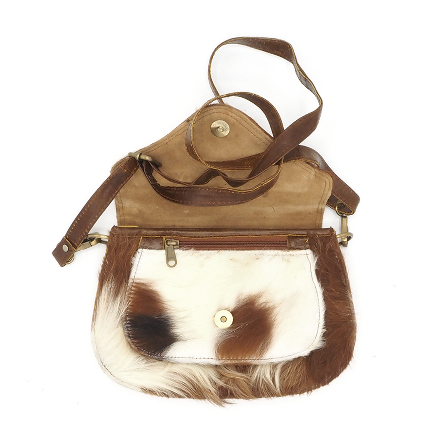 Lederen schoudertas/crossbody koeienhuid