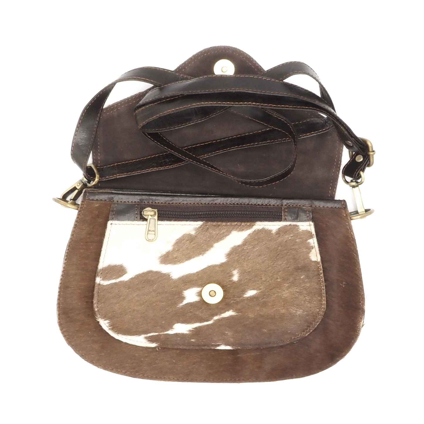 Lederen schoudertas/crossbody koeienhuid