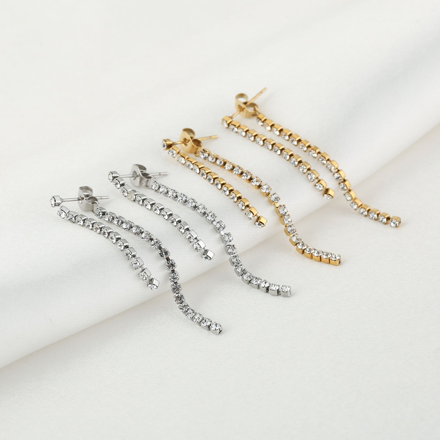 Strass oorbellen