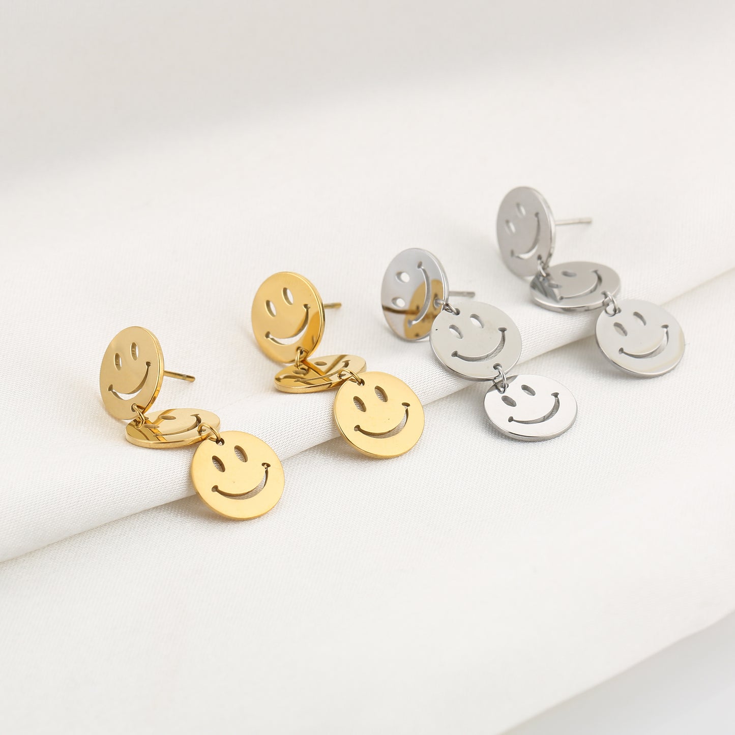 Oorbellen Smile stainless steel