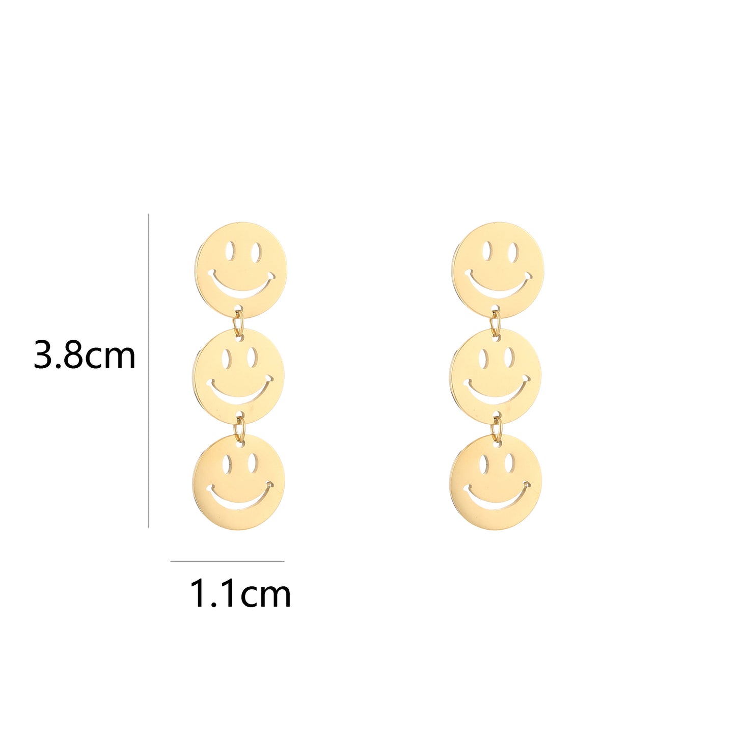 Oorbellen Smile stainless steel