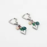 Oorbellen hartjes stainless steel