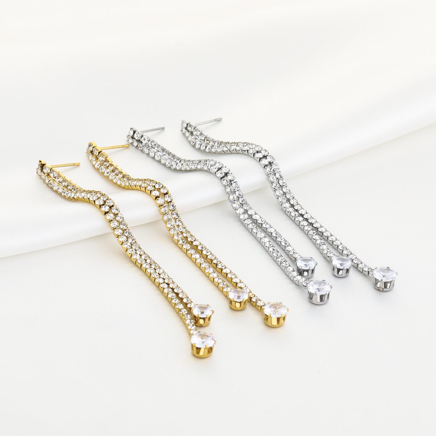 Strass oorbellen