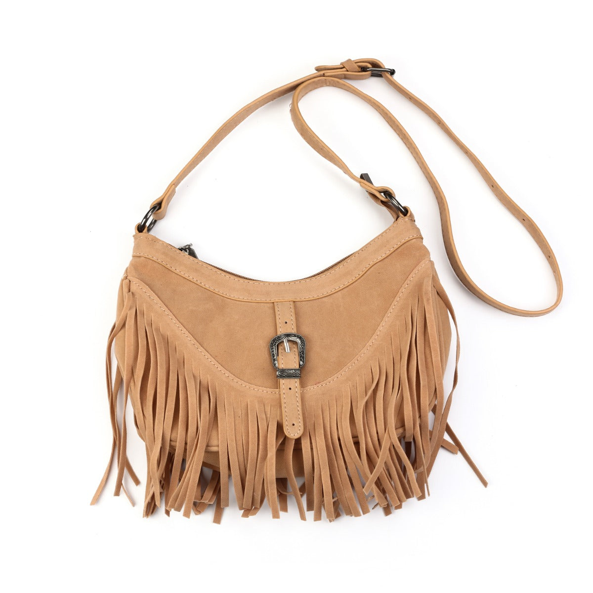 Schoudertas/crossbody met franje