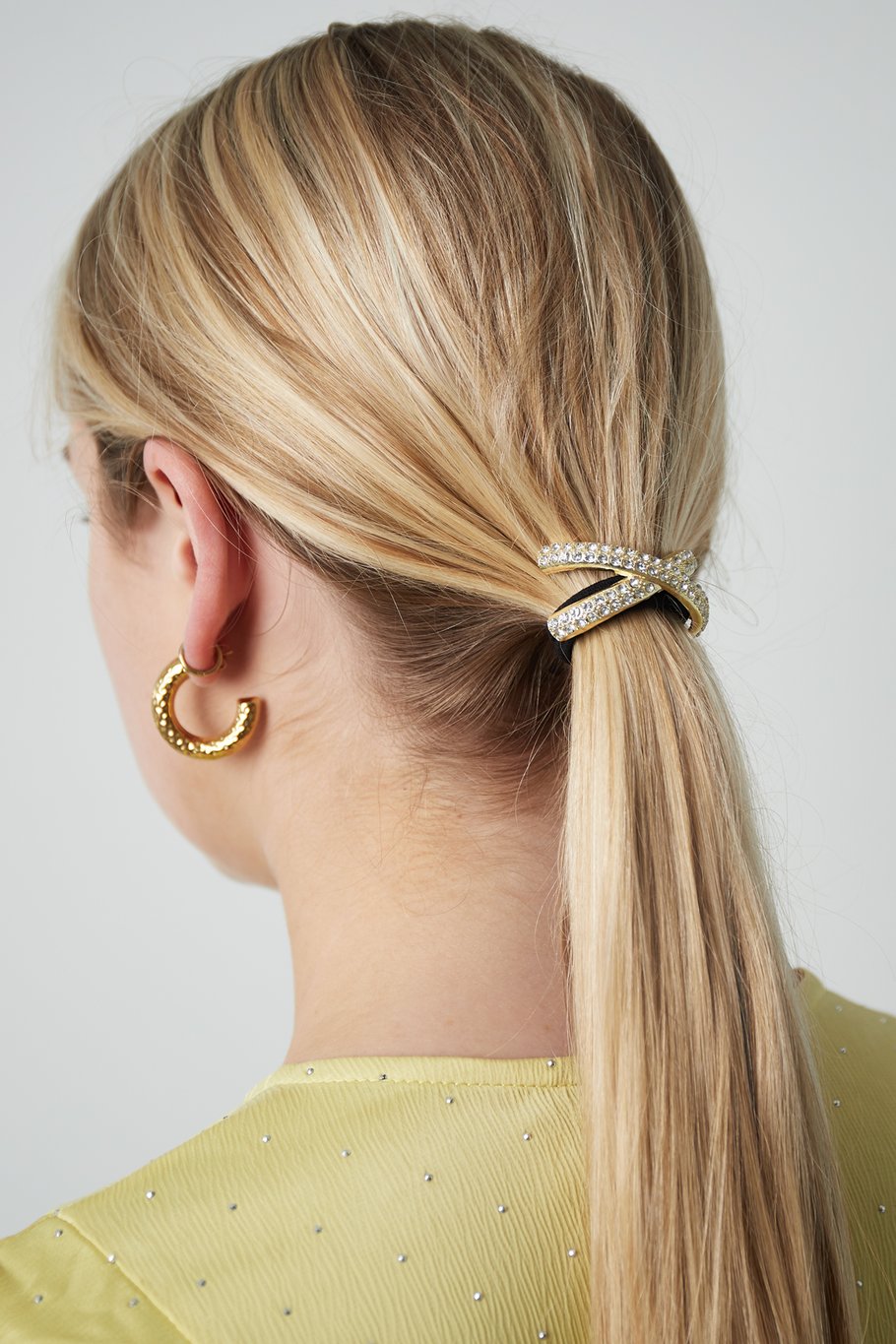 Haarelastiek crossed shimmer