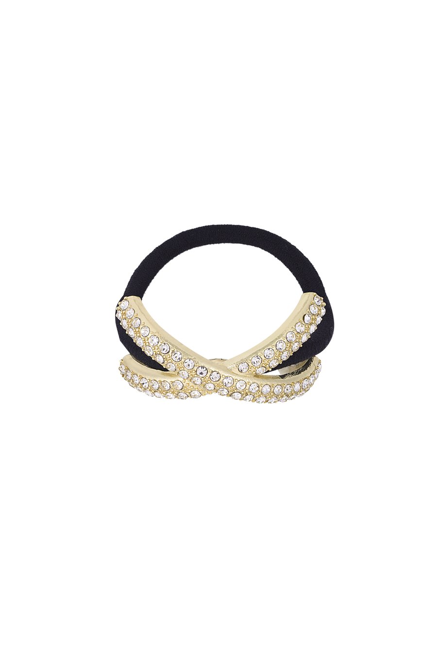 Haarelastiek crossed shimmer