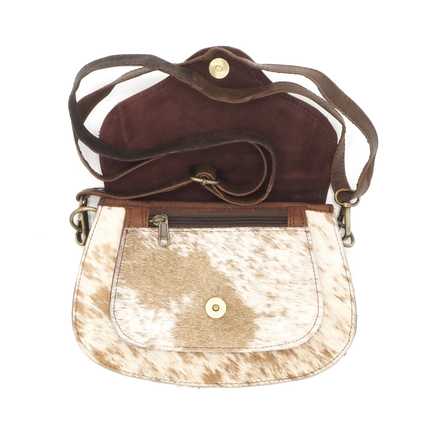Lederen schoudertas/crossbody koeienhuid