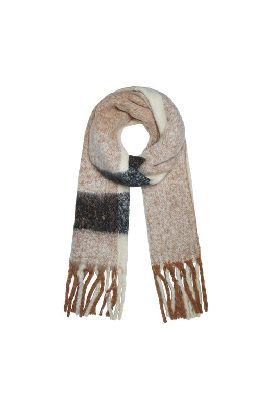 Heerlijke warme grote wintersjaal Beige