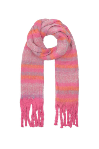 Heerlijke warme grote wintersjaal roze