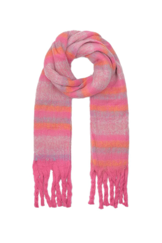 Heerlijke warme grote wintersjaal roze