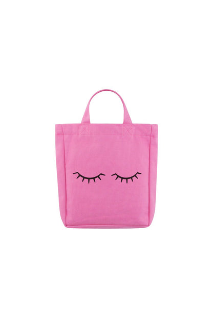 Canvas tas wimpers-roze