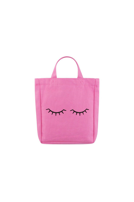 Canvas tas wimpers-roze