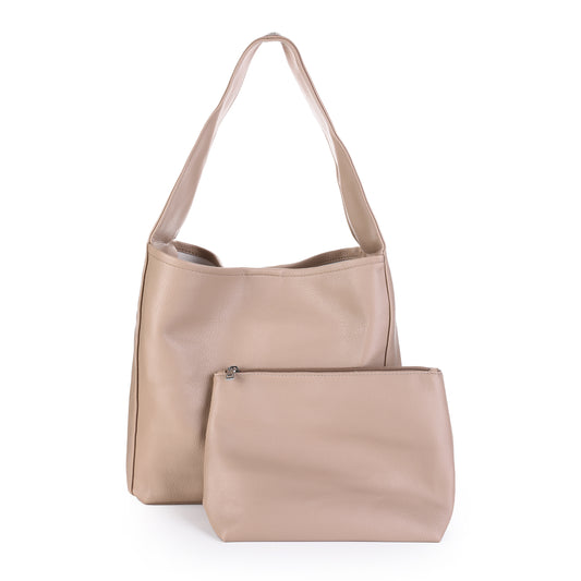 Schoudertas/shopper met binnentas PU