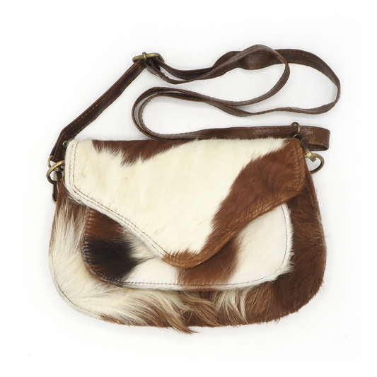Lederen schoudertas/crossbody koeienhuid