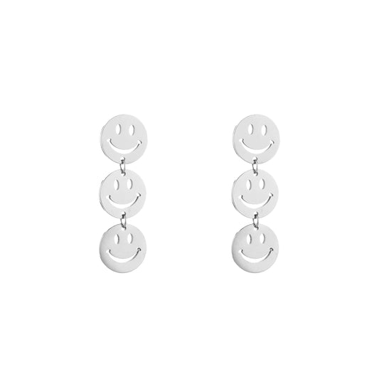 Oorbellen Smile stainless steel
