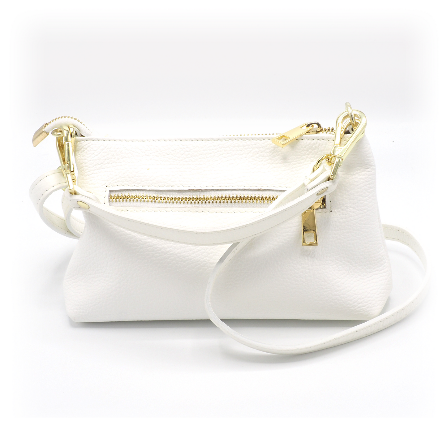 Leren witte damestas