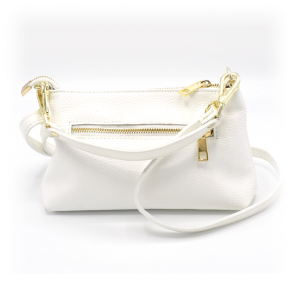 Leren witte damestas