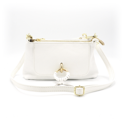 Leren witte damestas