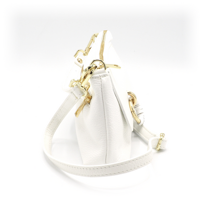 Leren witte damestas