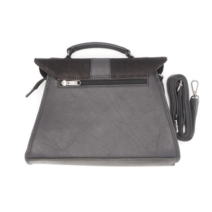 Leren handtas/crossbody met koeienhuid