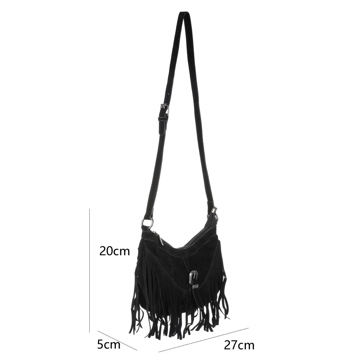 Schoudertas/crossbody met franje
