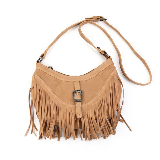Schoudertas/crossbody met franje