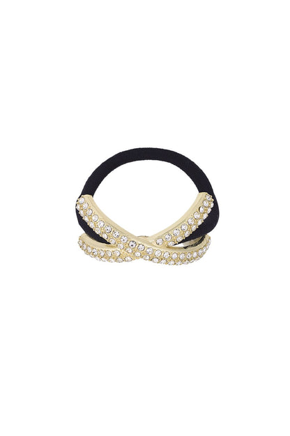Haarelastiek crossed shimmer