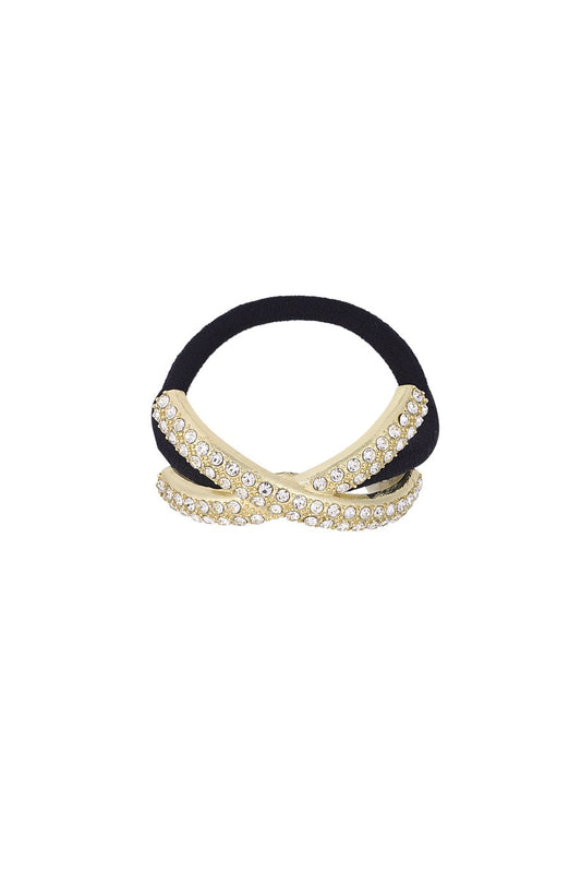Haarelastiek crossed shimmer