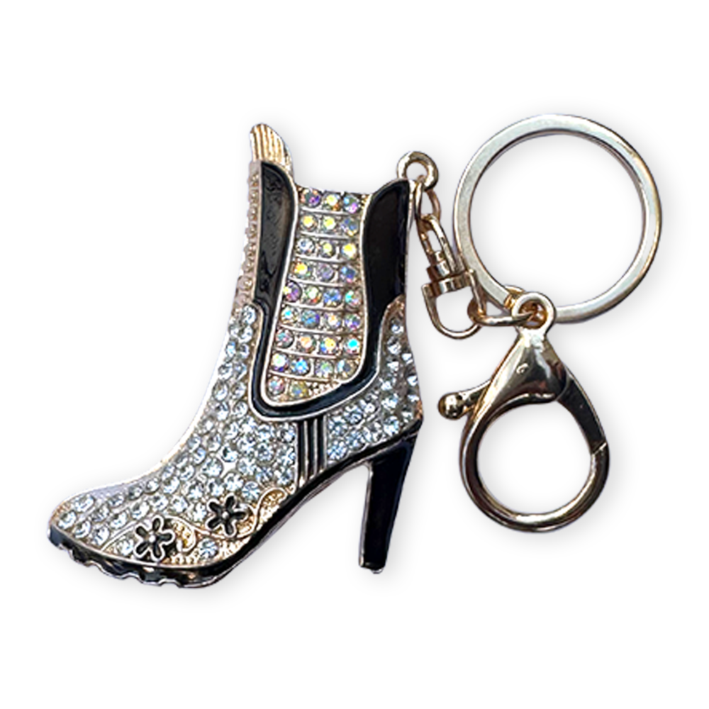 Strass sleutelhanger laars